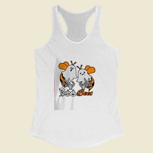 Boo Bees And Skeleton Women Racerback Tank Top