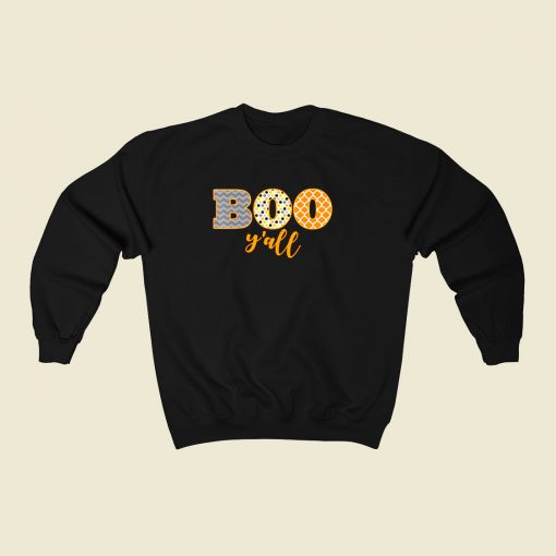 Boo Yall Halloween 80s Fashionable Sweatshirt