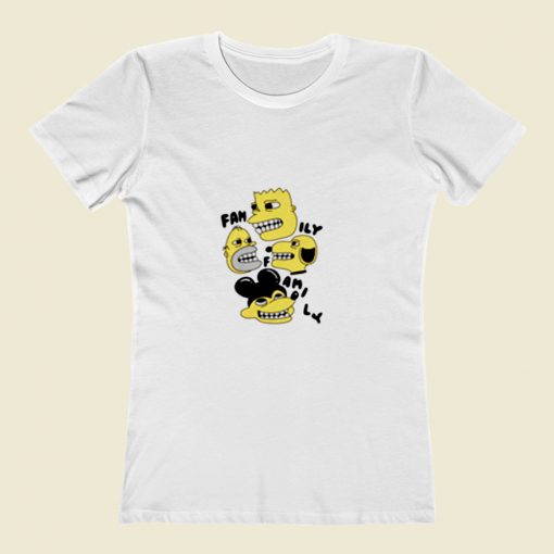 Bootleg Bart Snoopy Mickey Skate Women T Shirt Style