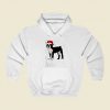 Boston Terrier In Santa Hat Christmas Street Hoodie Style