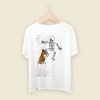 Boxer Dog Biting Skeleton Men T Shirt Style