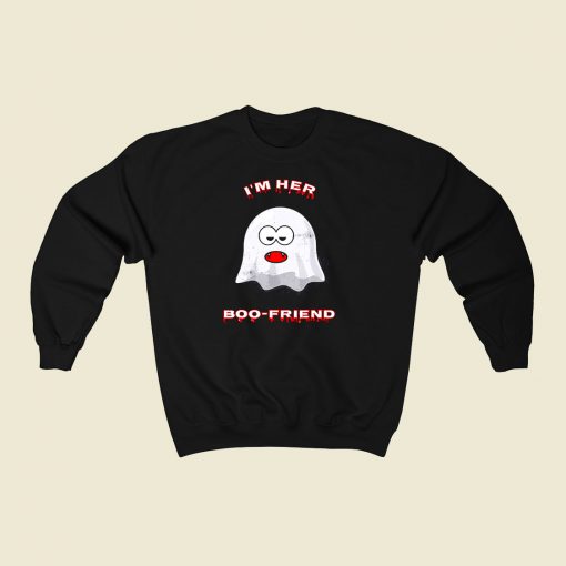 Boyfriend Ghost Halloween 80s Fashionable Sweatshirt