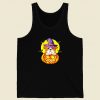 Bulldog Witch Pumpkin Halloween Men Tank Top