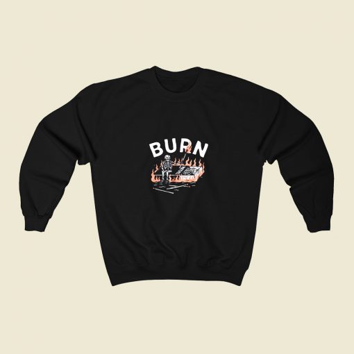 Burn Skull 80s Fashionable Sweatshirt