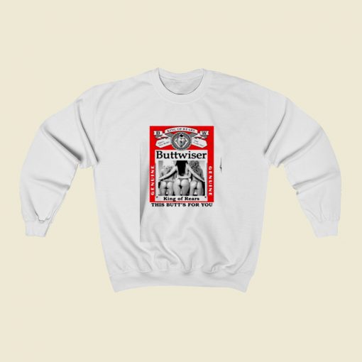 Buttwiser Funny Big And Tall Bud Parody Christmas Sweatshirt Style