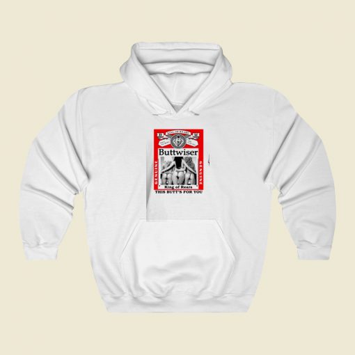 Buttwiser Funny Big And Tall Bud Parody Street Hoodie Style