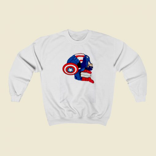 Cap Bent Back Skull Christmas Sweatshirt Style