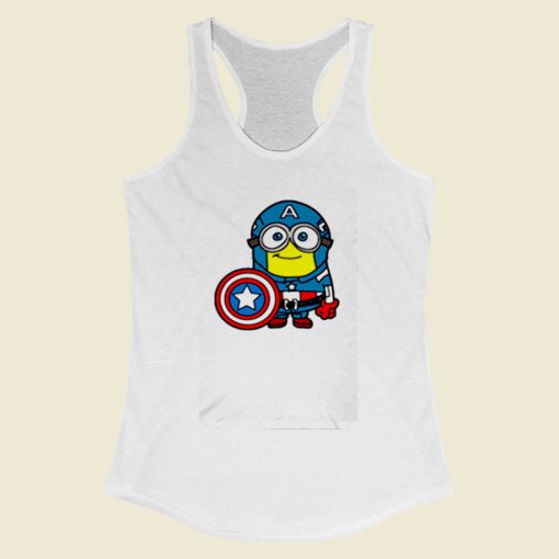 Captain Minerica Women Racerback Tank Top