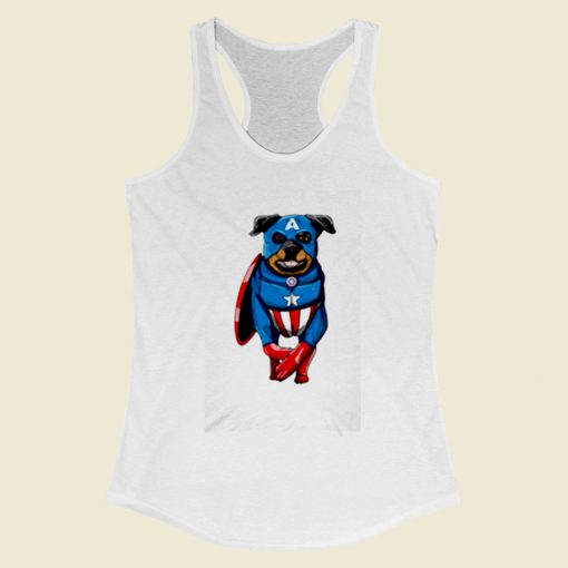 Captain Rottweiler Women Racerback Tank Top