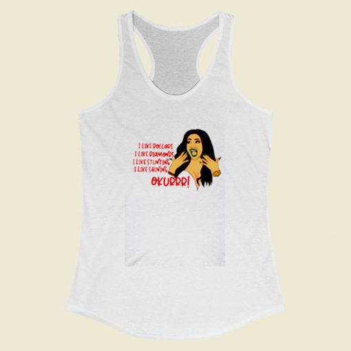 Cardi B Okurrr Women Racerback Tank Top