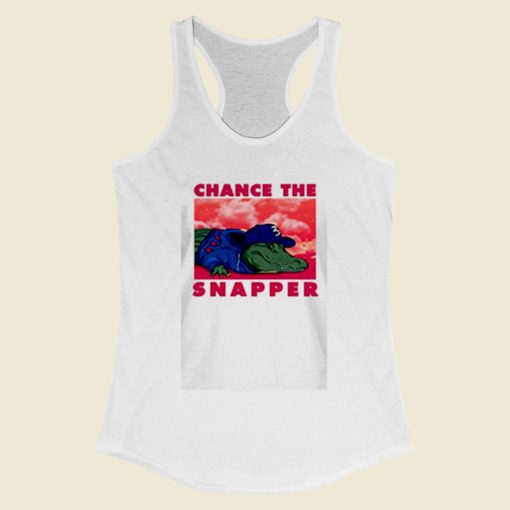 Chance The Snapper Chicago Alligator Women Racerback Tank Top