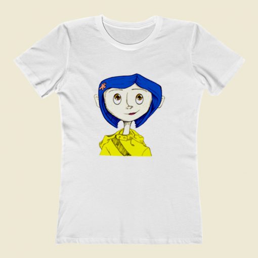 Character Coraline From The Animated Movie Women T Shirt Style