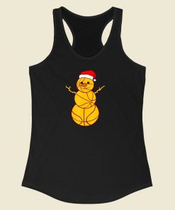 Christmas Basketball Snowman Racerback Tank Top Style