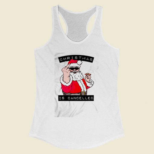 Christmas Is Cancelled Women Racerback Tank Top