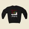 Christmas Its All About Jesus 80s Fashionable Sweatshirt