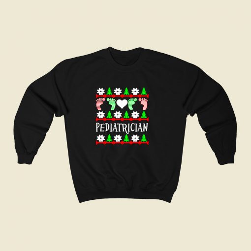 Christmas Pediatrician 80s Fashionable Sweatshirt