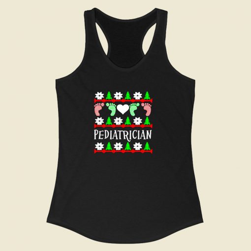 Christmas Pediatrician Racerback Tank Top Style