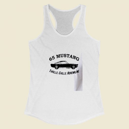 Classic Car Of 1965 Ford Mustang Women Racerback Tank Top