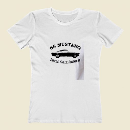 Classic Car Of 1965 Ford Mustang Women T Shirt Style