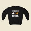 Coffee And Irish Terrier Cute Dog 80s Fashionable Sweatshirt