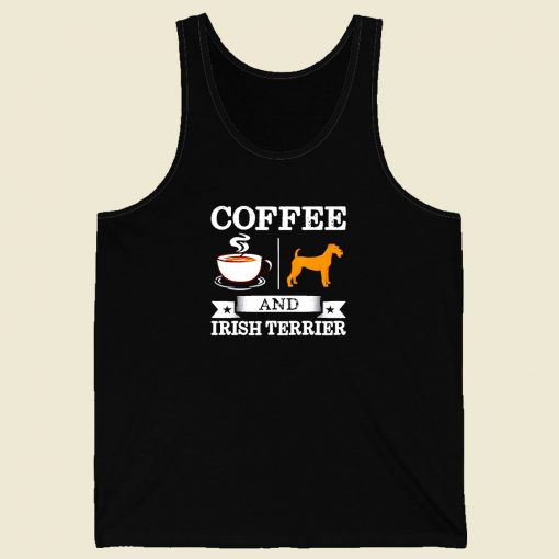 Coffee And Irish Terrier Cute Dog Men Tank Top