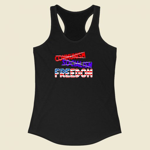 Communism Anti Socialism Racerback Tank Top Style