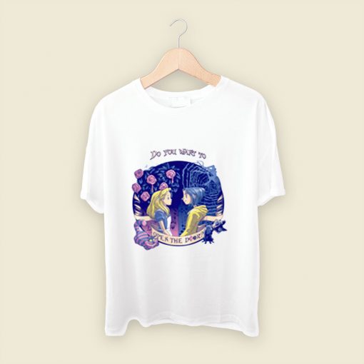 Coraline And Alice Open The Door Men T Shirt Style