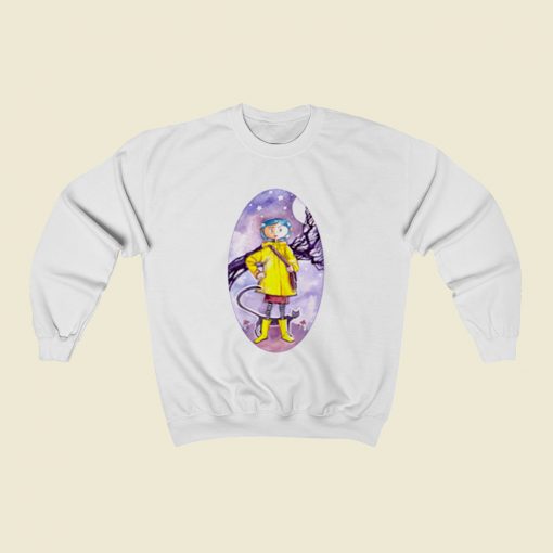 Coraline And The Cat. Christmas Sweatshirt Style