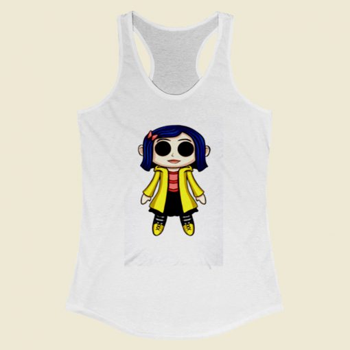 Coraline Doll Chibi Women Racerback Tank Top