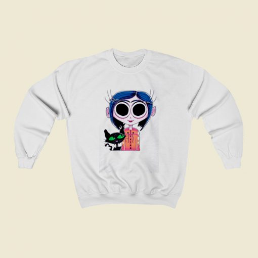 Coraline With Her Cat Christmas Sweatshirt Style