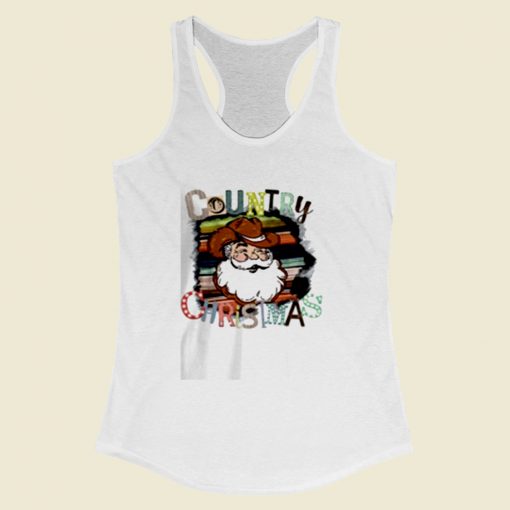 Country Christmas Women Racerback Tank Top