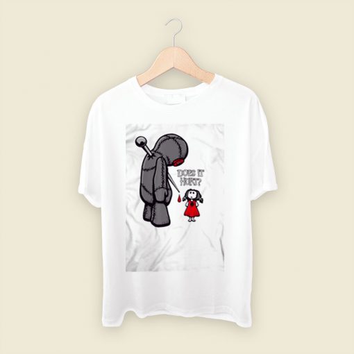 Creepy Sad Does It Hurt Voodoo Doll Goth Girl Men T Shirt Style