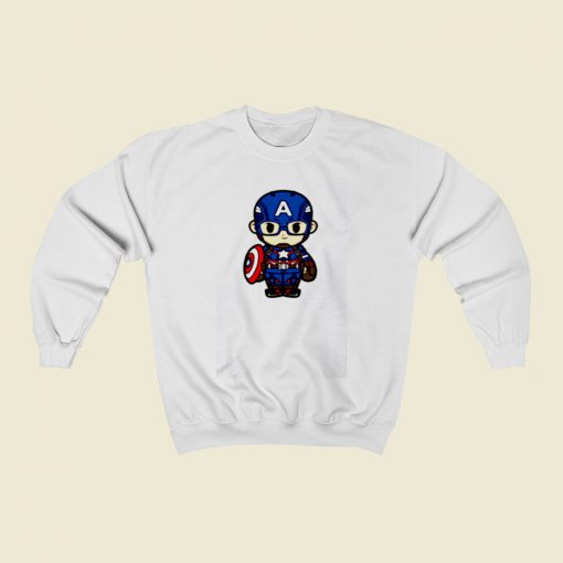 Cute Captain America Chibi Christmas Sweatshirt Style