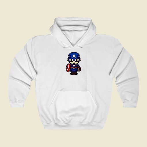 Cute Captain America Chibi Street Hoodie Style