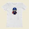 Cute Captain America Chibi Women T Shirt Style