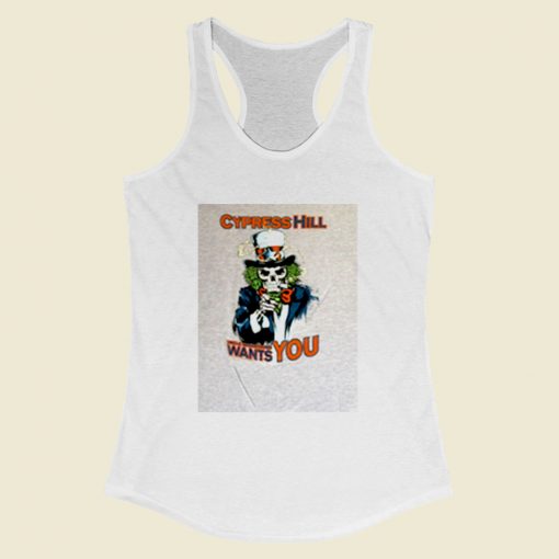 Cypress Hill Wants You Heather Women Racerback Tank Top