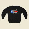 Dabbing Chupacabra 80s Fashionable Sweatshirt