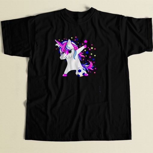 Dabbing Unicorn Soccer 80s Men T Shirt