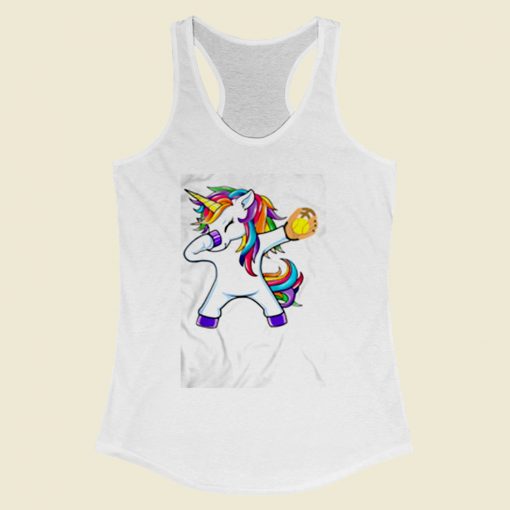 Dabbing Unicorn Women Racerback Tank Top