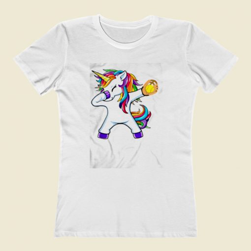 Dabbing Unicorn Women T Shirt Style