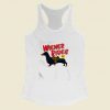 Dachshund Wiener Rides 25c Women Racerback Tank Top