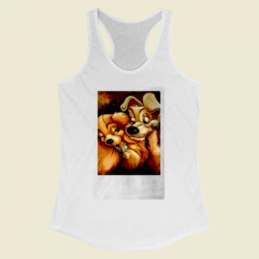 Disney Lady And The Tramp Love Dog Women Racerback Tank Top