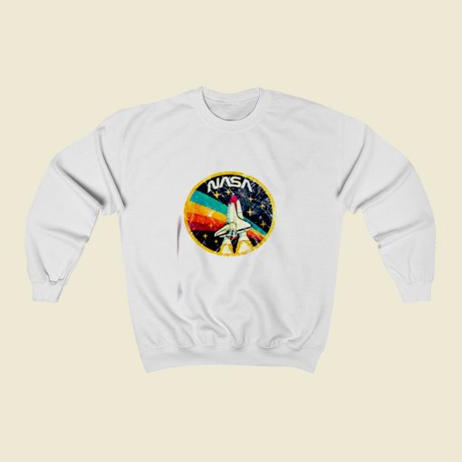 Distressed Logo Space Agency Nasa Christmas Sweatshirt Style