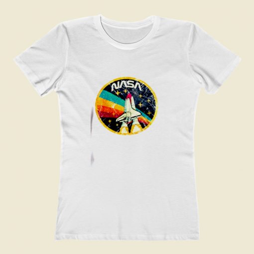 Distressed Logo Space Agency Nasa Women T Shirt Style