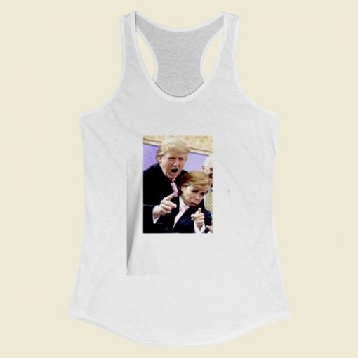 Donald Trump Fun Phot Women Racerback Tank Top