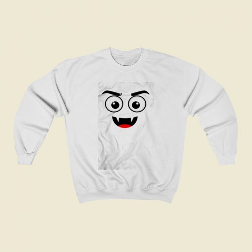 Dracula And Vampire Emoji Face Christmas Sweatshirt Style