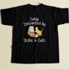 Easily Distracted By Sloths And Cats 80s Men T Shirt