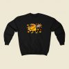 Eat Pizza Turkey Thanksgiving 80s Fashionable Sweatshirt