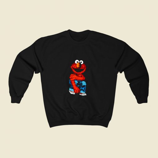 Elmo Sesame Street Cartoon Retro Jim Henson 80s Fashionable Sweatshirt