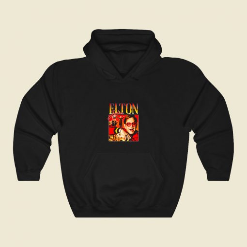 Elton John Homage 80s Hoodie Fashion